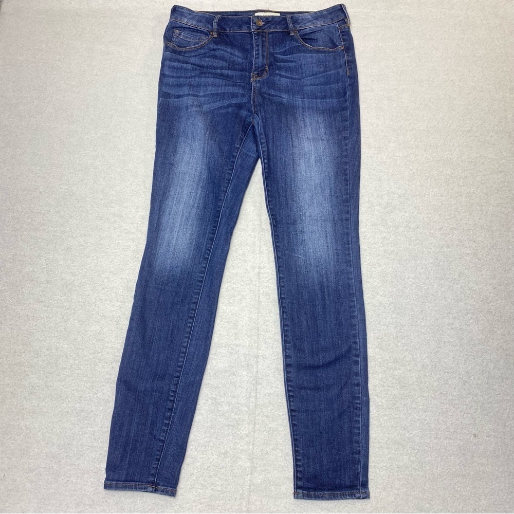 PACSUN Jeans Women's 29L Blue Mid Rise Skinniest Whiskering Stretch Casual Denim